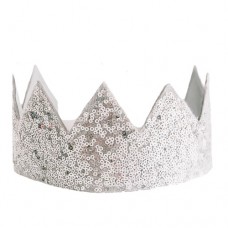 Sequin Sparkle Crown - Silver